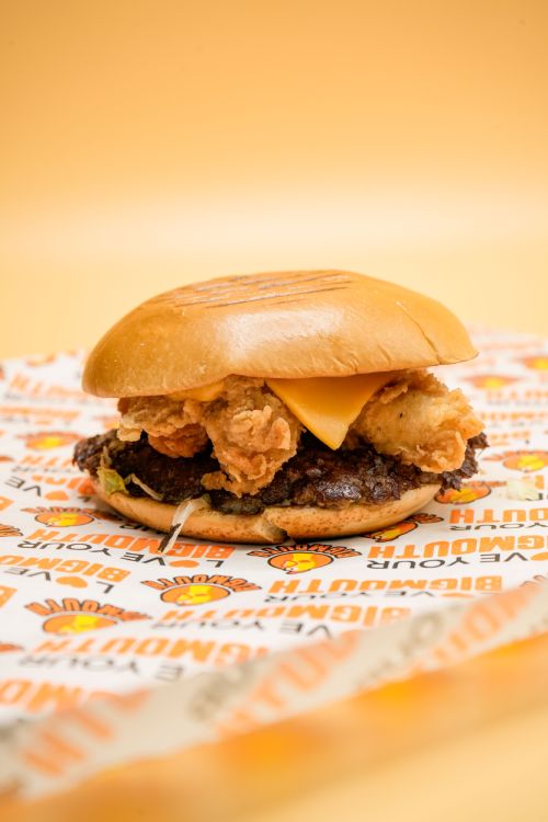 Burgers Served at Big Mouth Takeaway Coatbridge