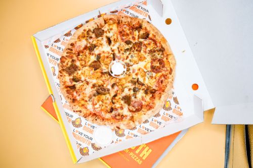 Fresh Pizza in a Box Served at Big Mouth Takeaway Coatbridge 